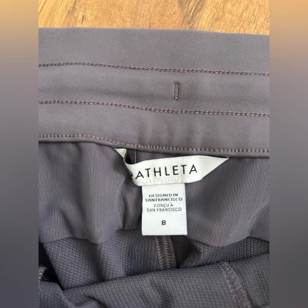 Athleta Headlands Hybrid Trek Mid Rise Jogger Track Pants Purple Grey Women 8 - Picture 8 of 12